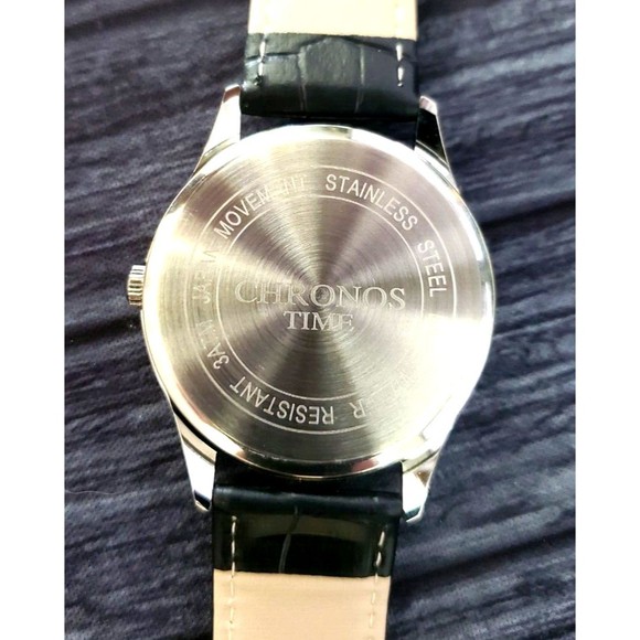 Chronos Tuxedo Roman Satin Sunburst Silver Dial Mens T Cocktail Time Watch NIB - Picture 5 of 7